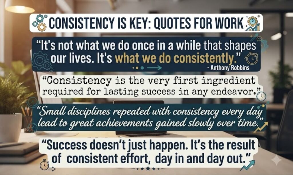 Consistency Is Key Quotes for Work