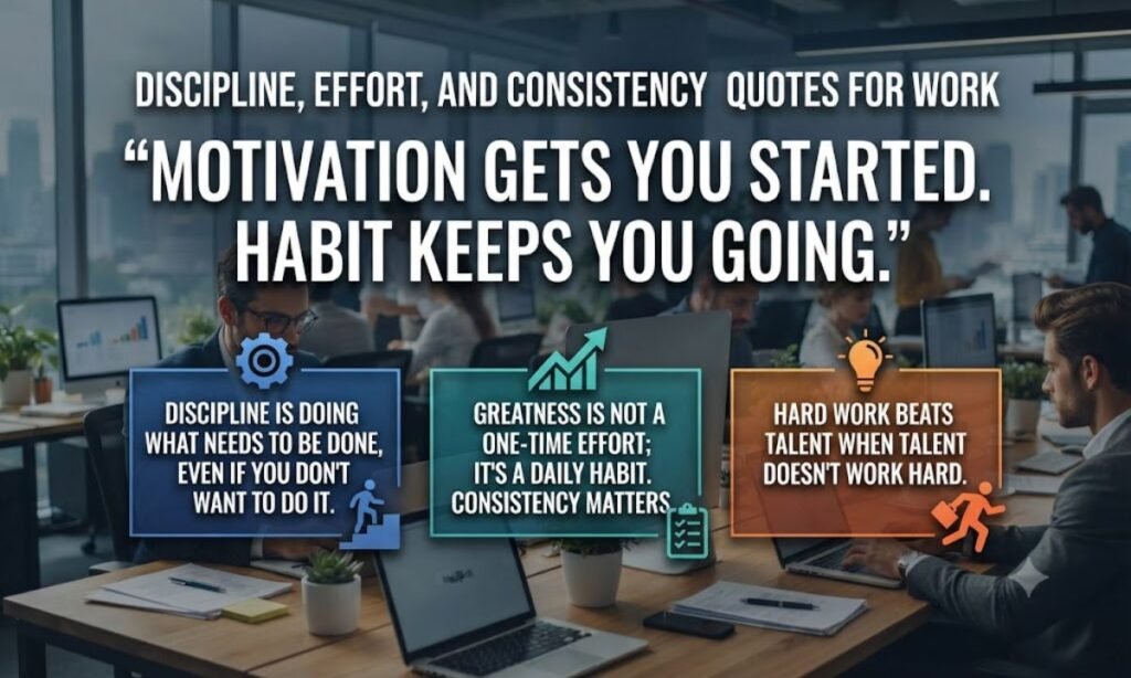Discipline, Effort, And Consistency Quotes For Work