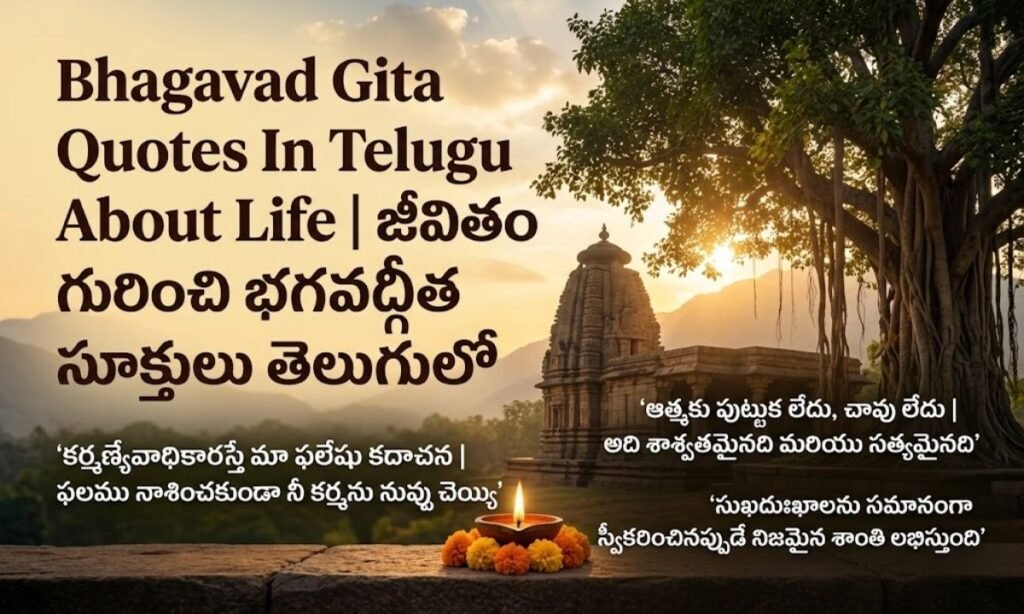 Bhagavad Gita Quotes In Telugu About Life | జీవితం గురించి భగవద్గీత సూక్తులు తెలుగులో