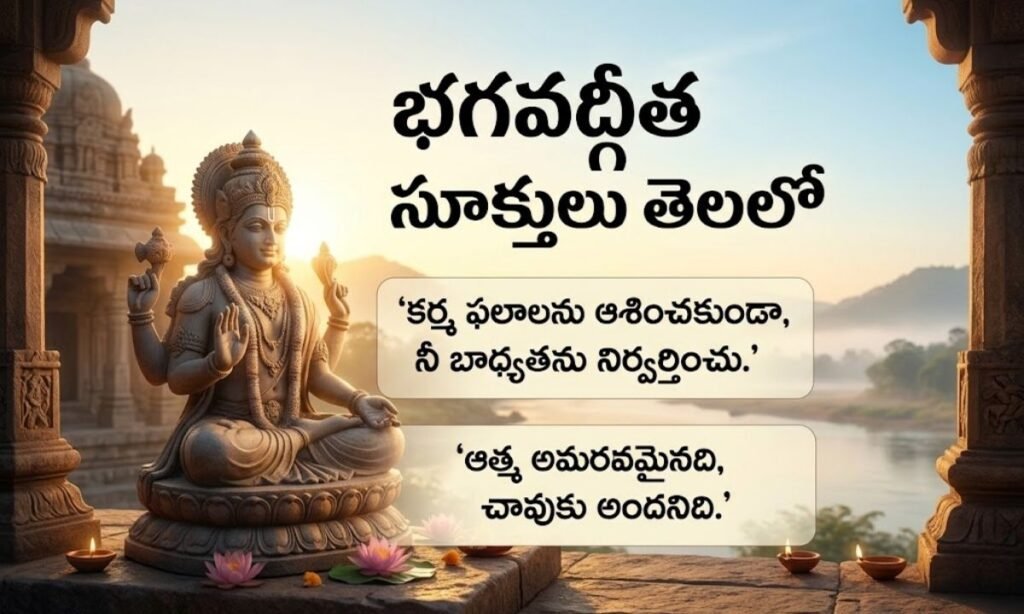 Bhagavad Gita Quotes In Telugu భగవద్గీత సూక్తులు తెలుగులో