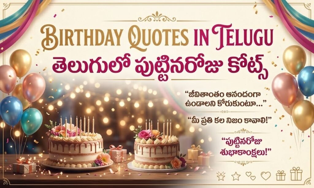 Birthday Quotes In Telugu | తెలుగులో పుట్టినరోజు కోట్స్