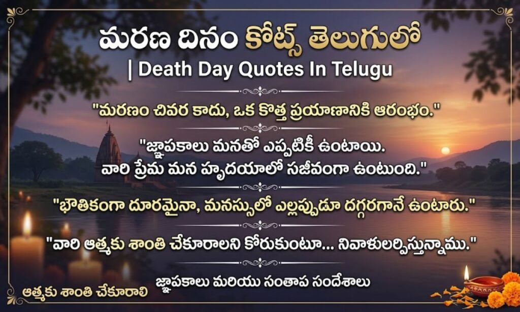 Death Day Quotes In Telugu | మరణ దినం కోట్స్ తెలుగులో
