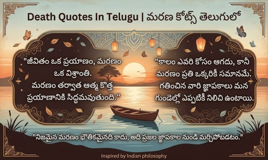 Death Quotes In Telugu | మరణ కోట్స్ తెలుగులో