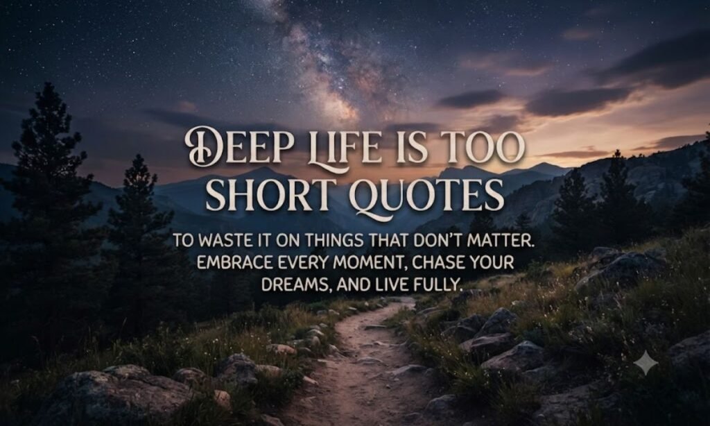 Deep Life Is Too Short Quotes