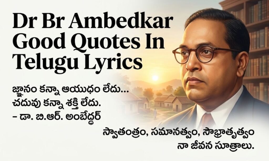 Dr Br Ambedkar Good Quotes In Telugu Lyrics