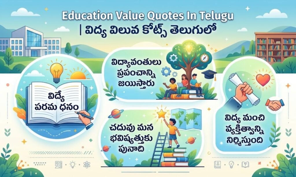 Education Value Quotes In Telugu | విద్య విలువ కోట్స్ తెలుగులో