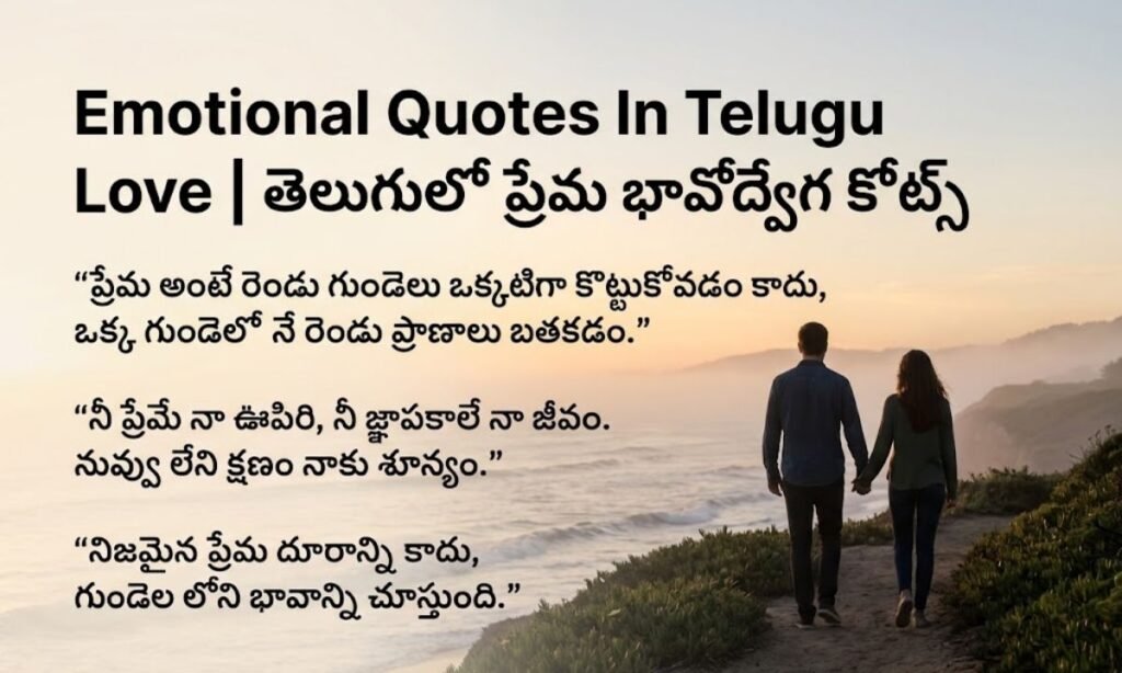 Emotional Quotes In Telugu Love | తెలుగులో ప్రేమ భావోద్వేగ కోట్స్