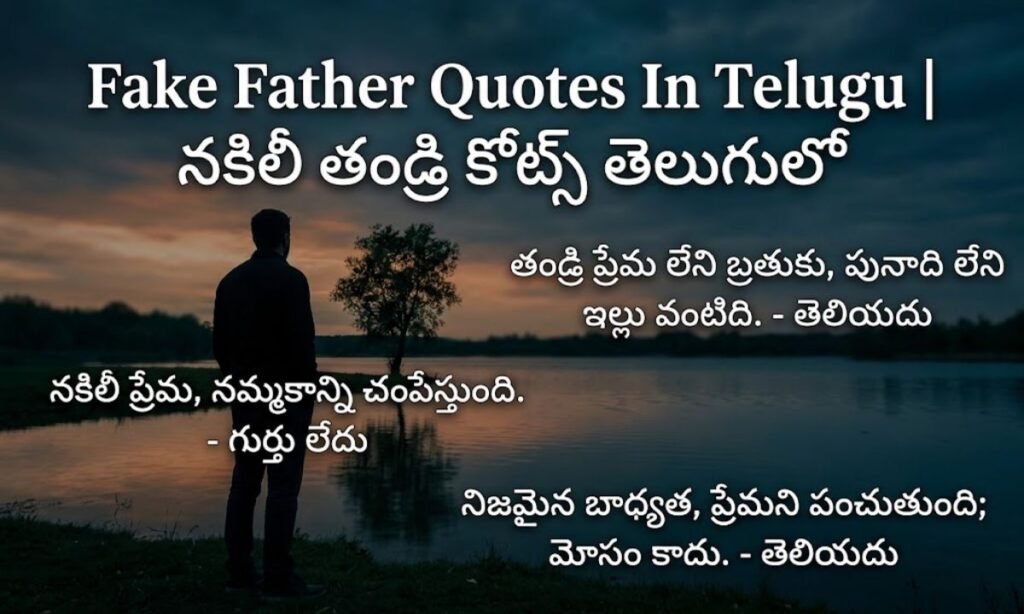 Fake Father Quotes In Telugu | నకిలీ తండ్రి కోట్స్ తెలుగులో
