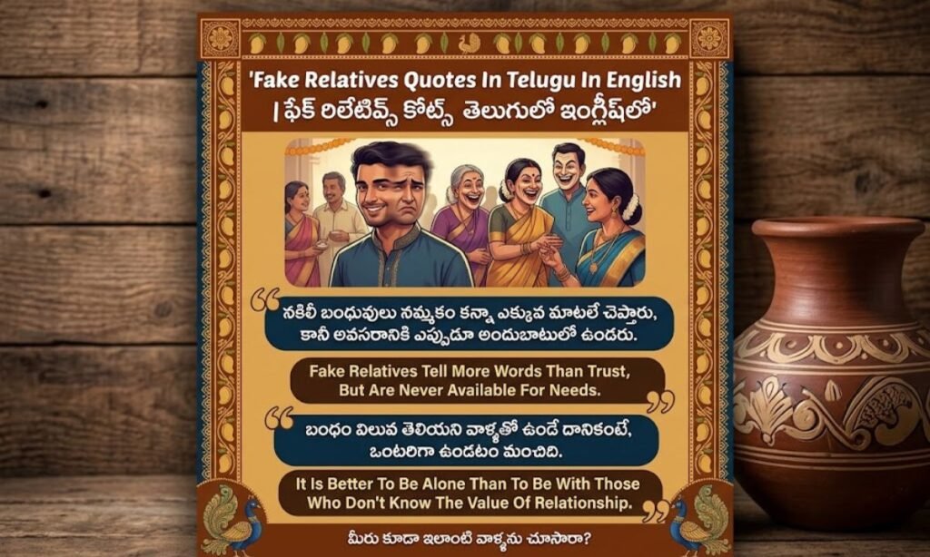 Fake Relatives Quotes In Telugu In English | ఫేక్ రిలేటివ్స్ కోట్స్ తెలుగులో ఇంగ్లీష్‌లో