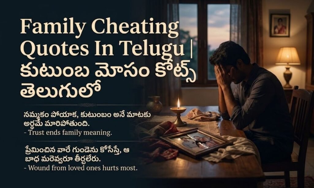 Family Cheating Quotes In Telugu | కుటుంబ మోసం కోట్స్ తెలుగులో