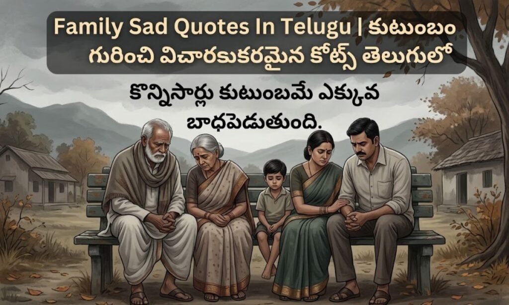 Family Sad Quotes In Telugu | కుటుంబం గురించి విచారకరమైన కోట్స్ తెలుగులో