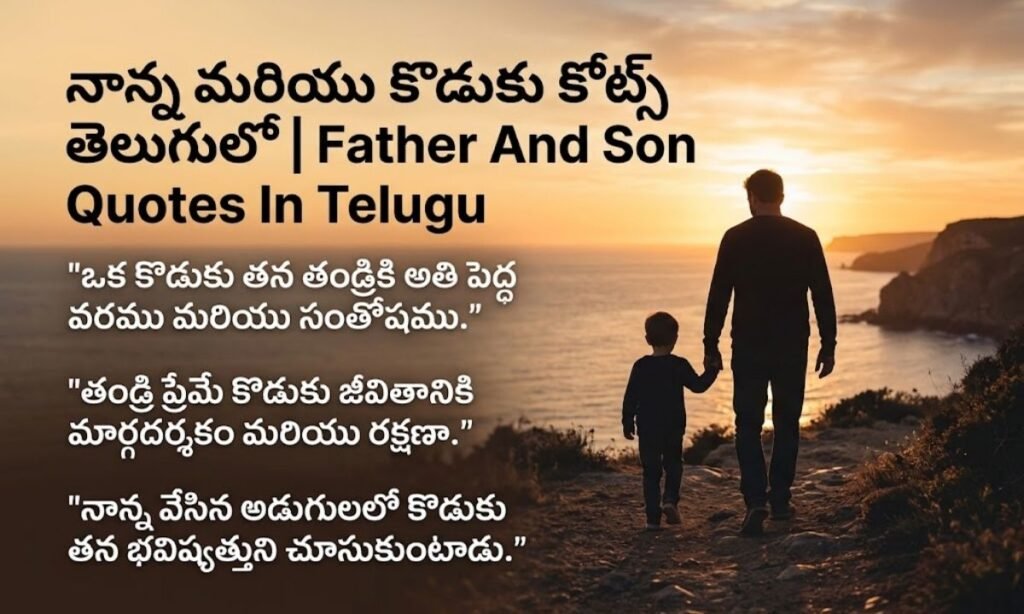 Father And Son Quotes In Telugu | నాన్న మరియు కొడుకు కోట్స్ తెలుగులో