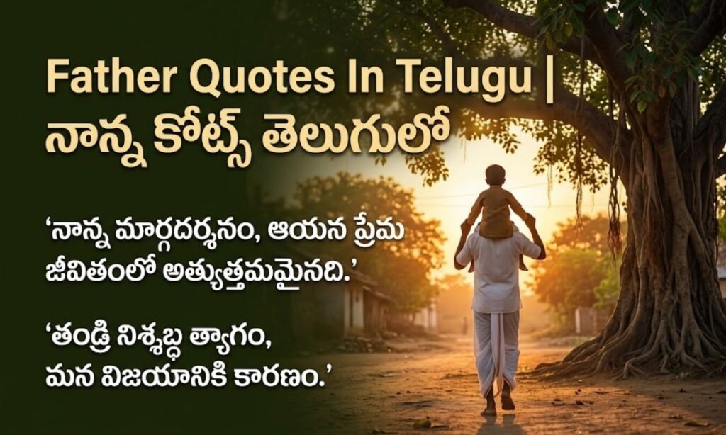 Father Quotes In Telugu | నాన్న కోట్స్ తెలుగులో