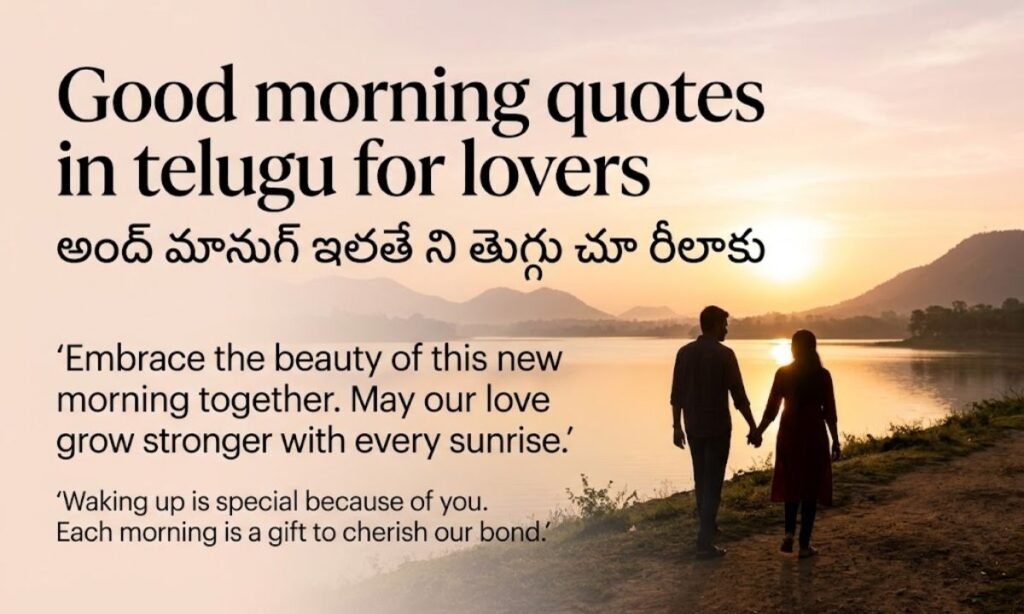 Good morning quotes in telugu for lovers