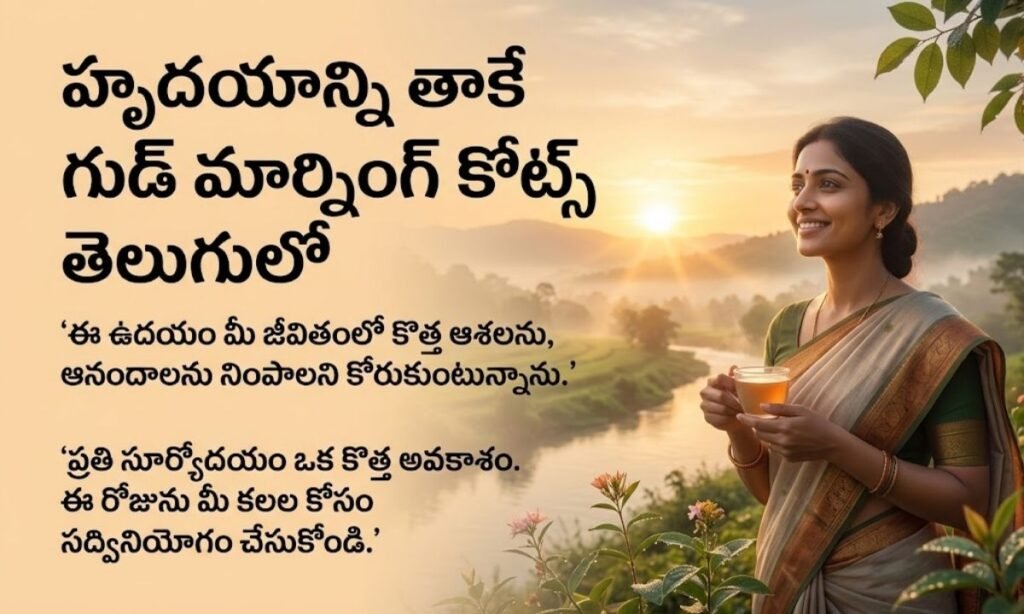 Heart Touching Good Morning Quotes In Telugu | హృదయాన్ని తాకే గుడ్ మార్నింగ్ కోట్స్ తెలుగులో