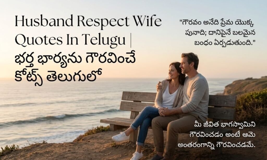 Husband Respect Wife Quotes In Telugu | భర్త భార్యను గౌరవించే కోట్స్ తెలుగులో