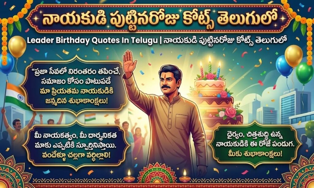 Leader Birthday Quotes In Telugu | నాయకుడి పుట్టినరోజు కోట్స్ తెలుగులో