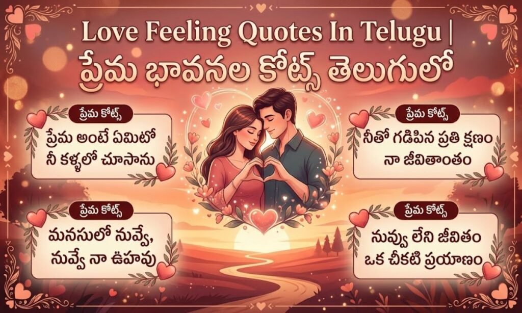 Love Feeling Quotes In Telugu | ప్రేమ భావనల కోట్స్ తెలుగులో