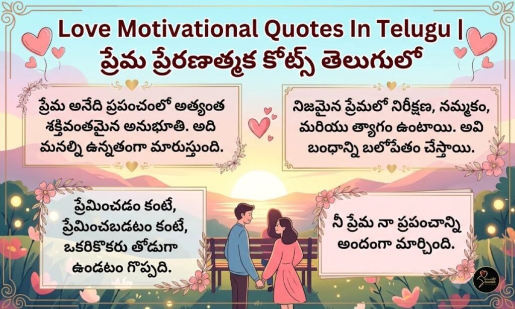 Love Motivational Quotes In Telugu | ప్రేమ ప్రేరణాత్మక కోట్స్ తెలుగులో