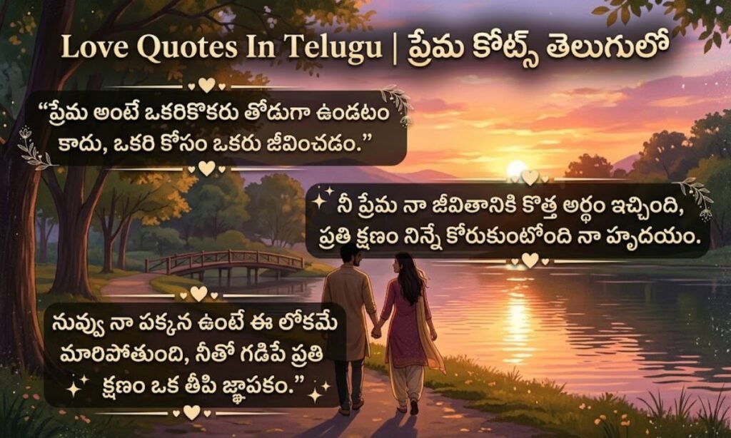 Love Quotes In Telugu | ప్రేమ కోట్స్ తెలుగులో