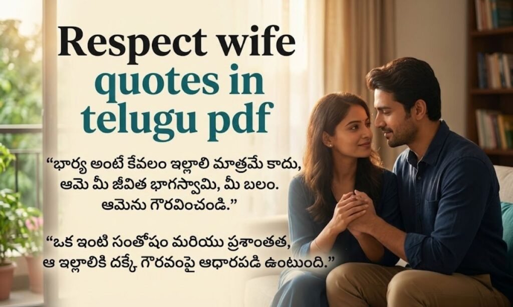 Respect wife quotes in telugu pdf