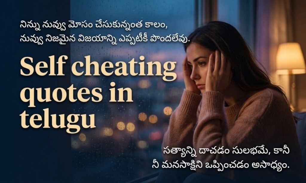 Self cheating quotes in telugu