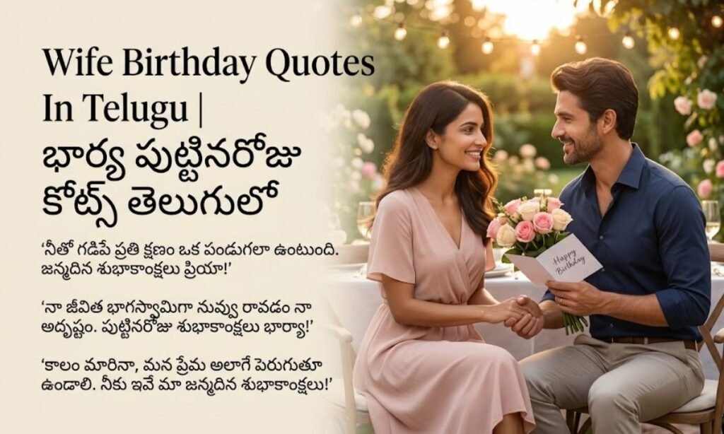 Wife Birthday Quotes In Telugu | భార్య పుట్టినరోజు కోట్స్ తెలుగులో