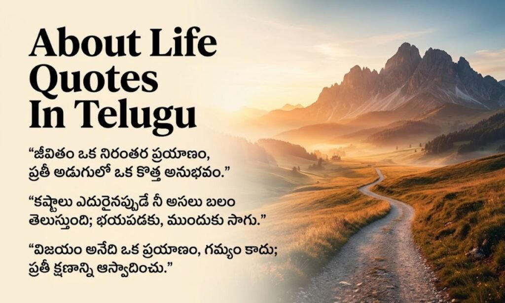 About Life Quotes In Telugu