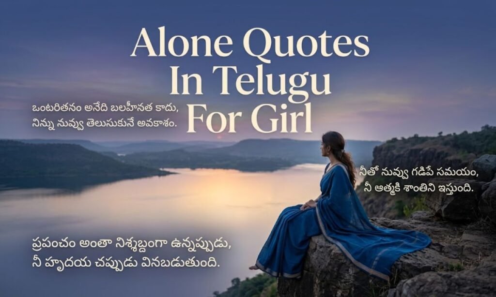 Alone Quotes In Telugu For Girl