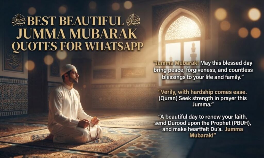 Best Beautiful Jumma Mubarak Quotes For WhatsApp