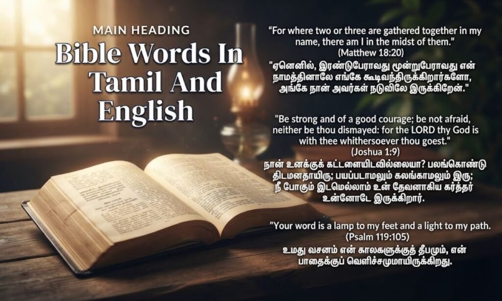 Bible Words In Tamil And English
