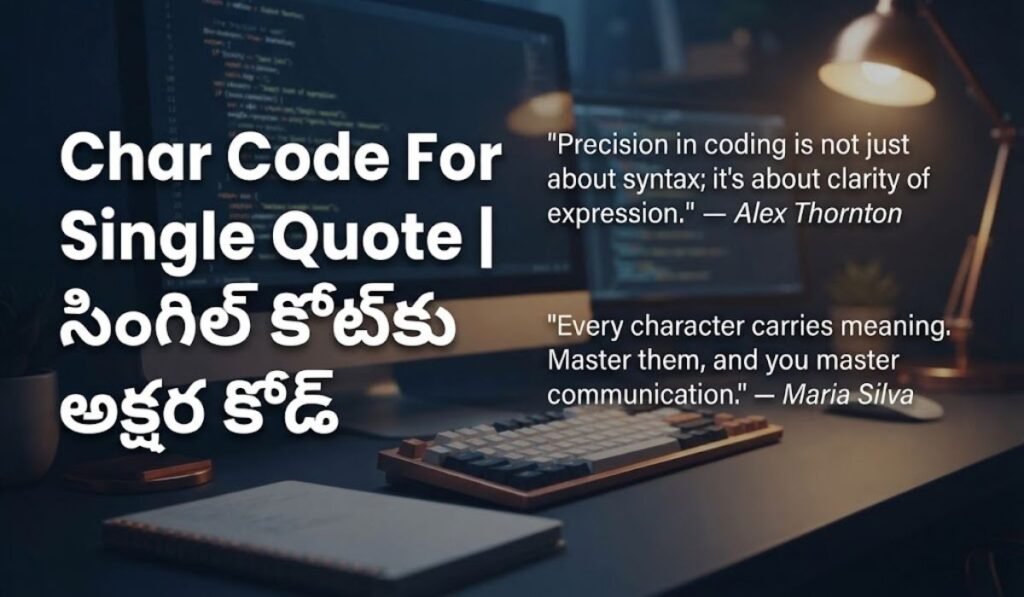 Char Code For Single Quote సింగిల్ కోట్_కు అక్షర కోడ్