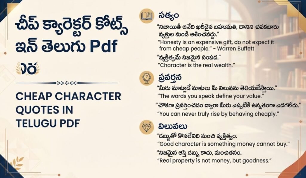 Cheap Character Quotes In Telugu Pdf