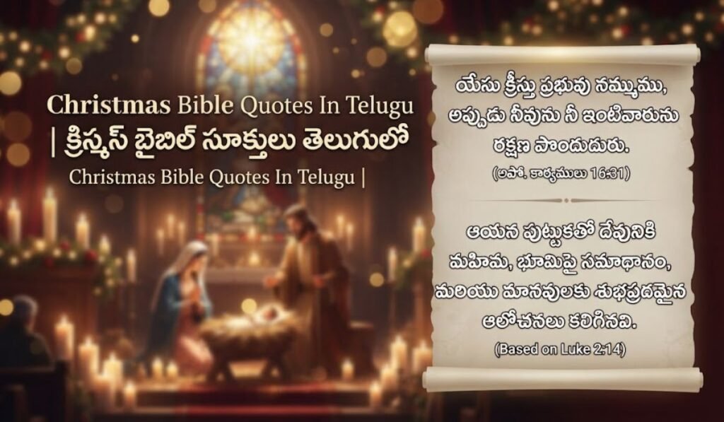Christmas Bible Quotes In Telugu క్రిస్మస్ బైబిల్ సూక్తులు తెలుగులో