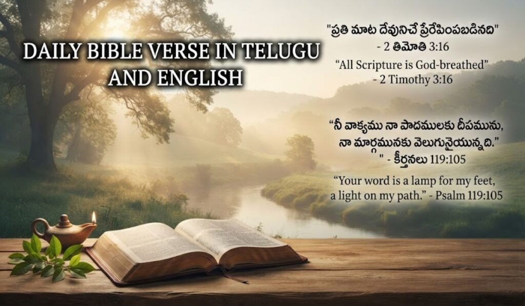 Daily Bible Verse In Telugu And English