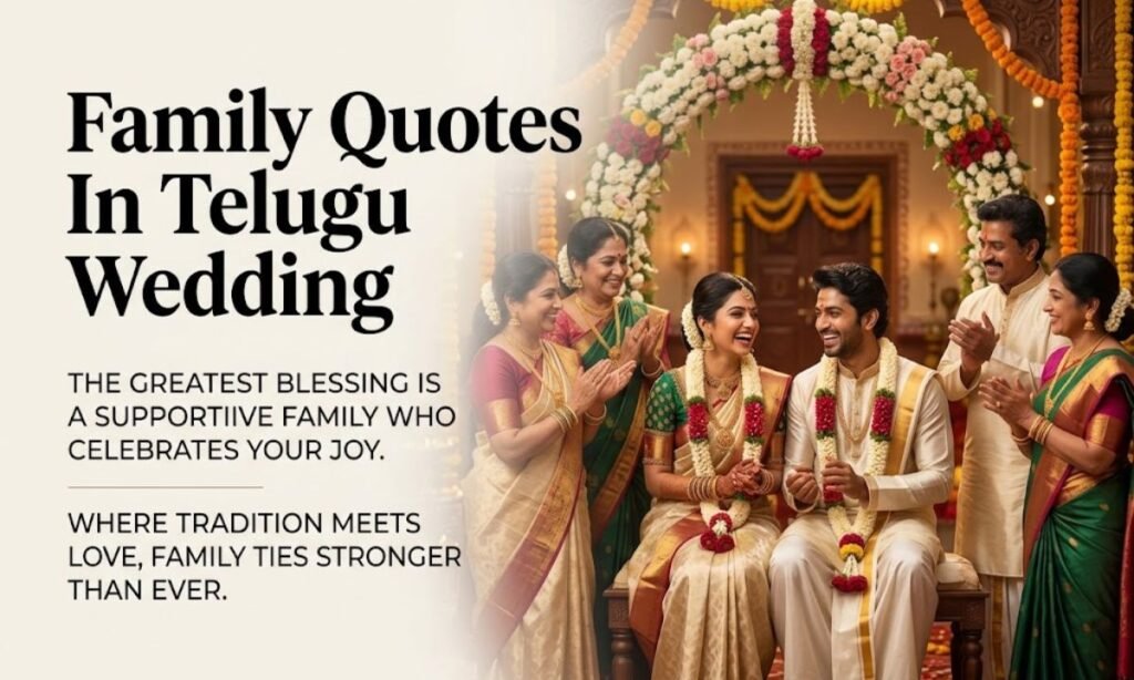 Family Quotes In Telugu Wedding