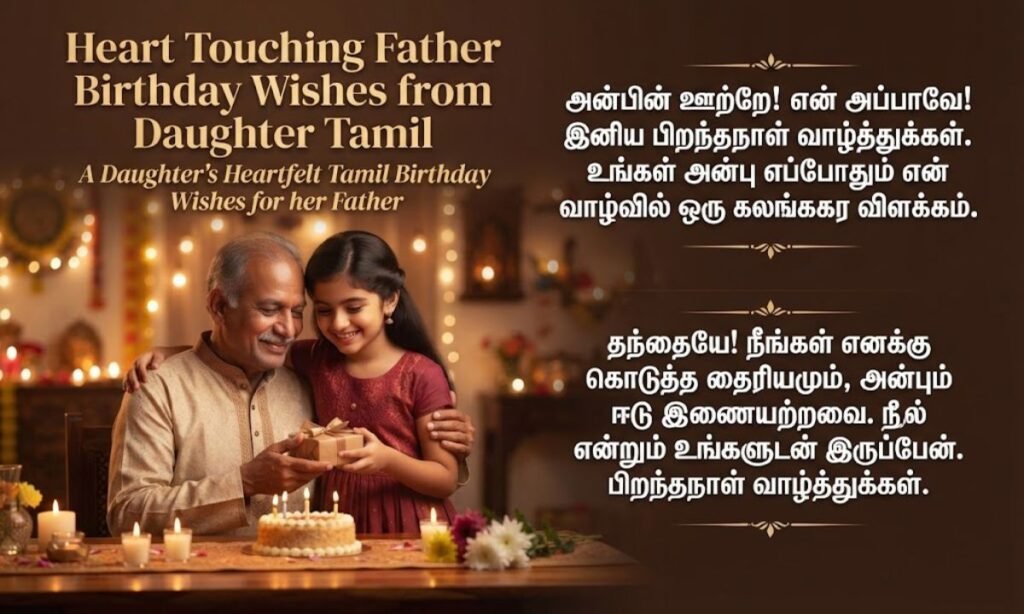 Heart Touching Father Birthday Wishes from Daughter Tamil