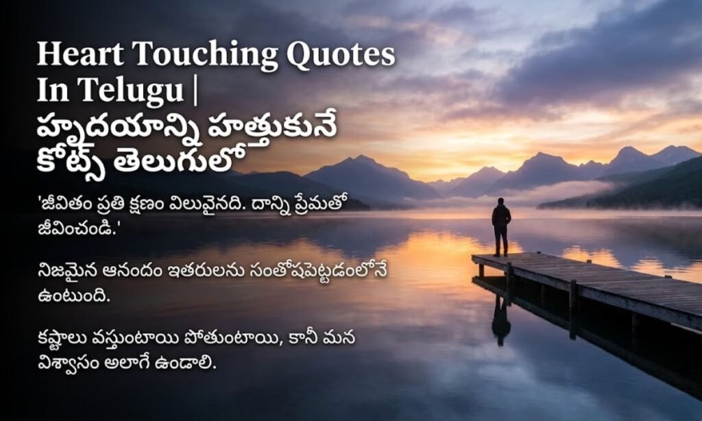 Heart Touching Quotes In Telugu హృదయాన్ని హత్తుకునే కోట్స్ తెలుగులో