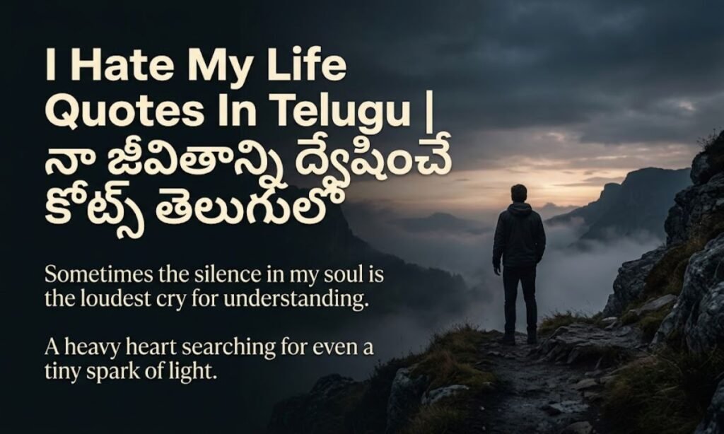 I Hate My Life Quotes In Telugu నా జీవితాన్ని ద్వేషించే కోట్స్ తెలుగులో