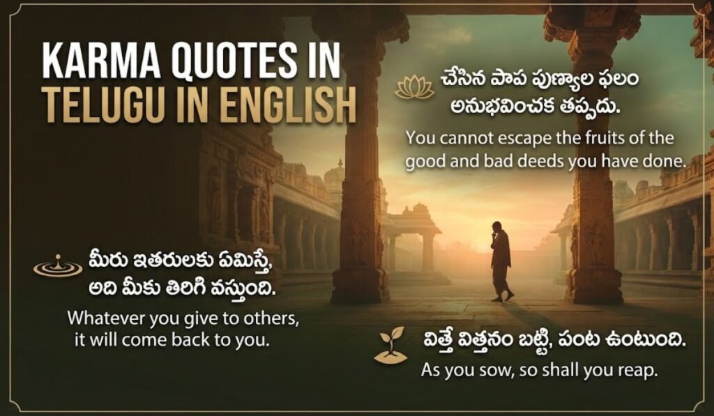 Karma Quotes In Telugu In English