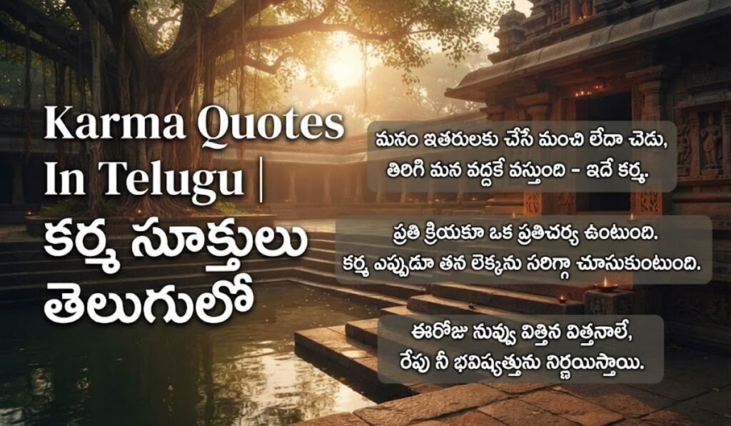 Karma Quotes In Telugu కర్మ సూక్తులు తెలుగులో