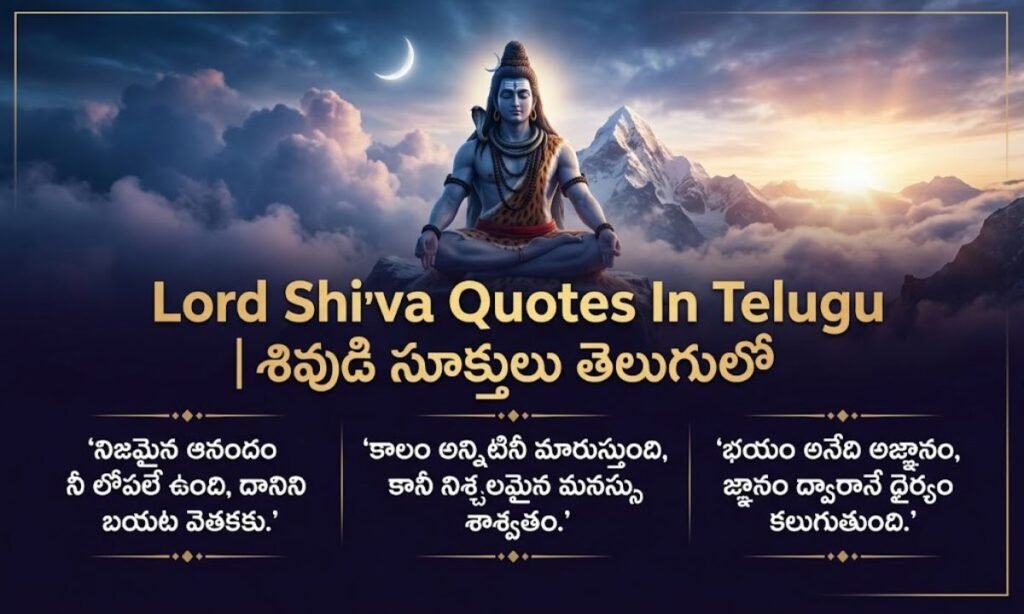 Lord Shiva Quotes In Telugu శివుడి సూక్తులు తెలుగులో