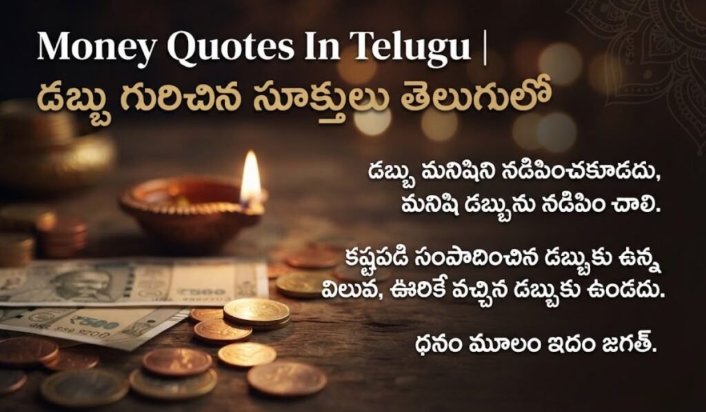 Money Quotes In Telugu డబ్బు గురించిన సూక్తులు తెలుగులో