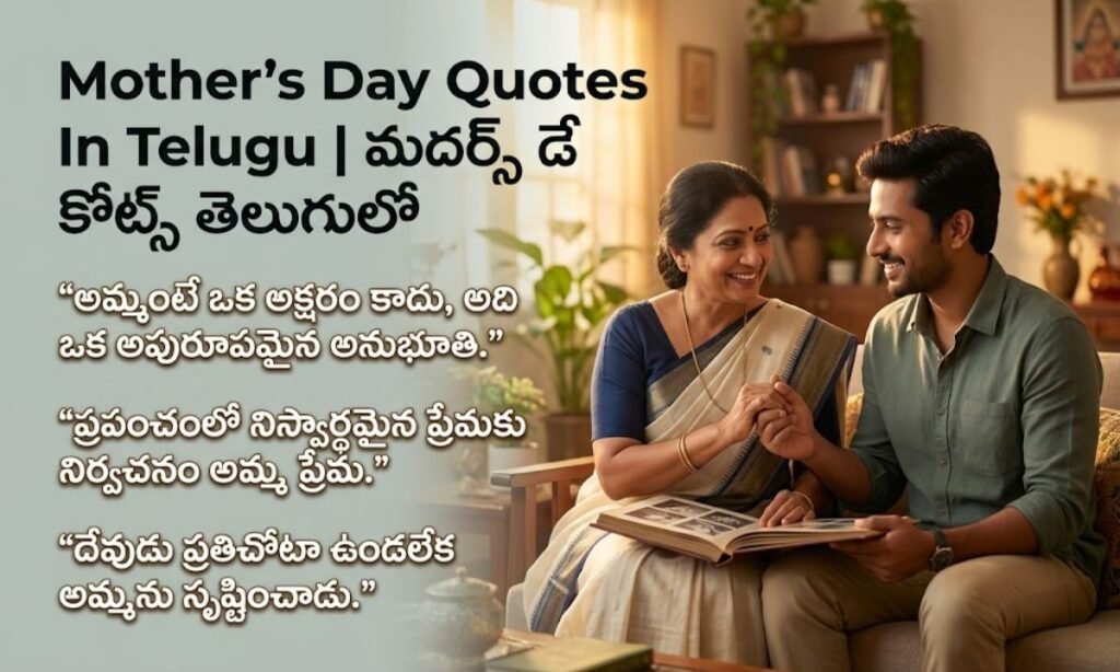 Mother’s Day Quotes In Telugu మదర్స్ డే కోట్స్ తెలుగులో