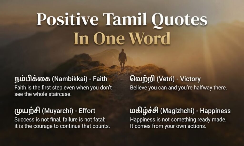 Positive Tamil Quotes In One Word