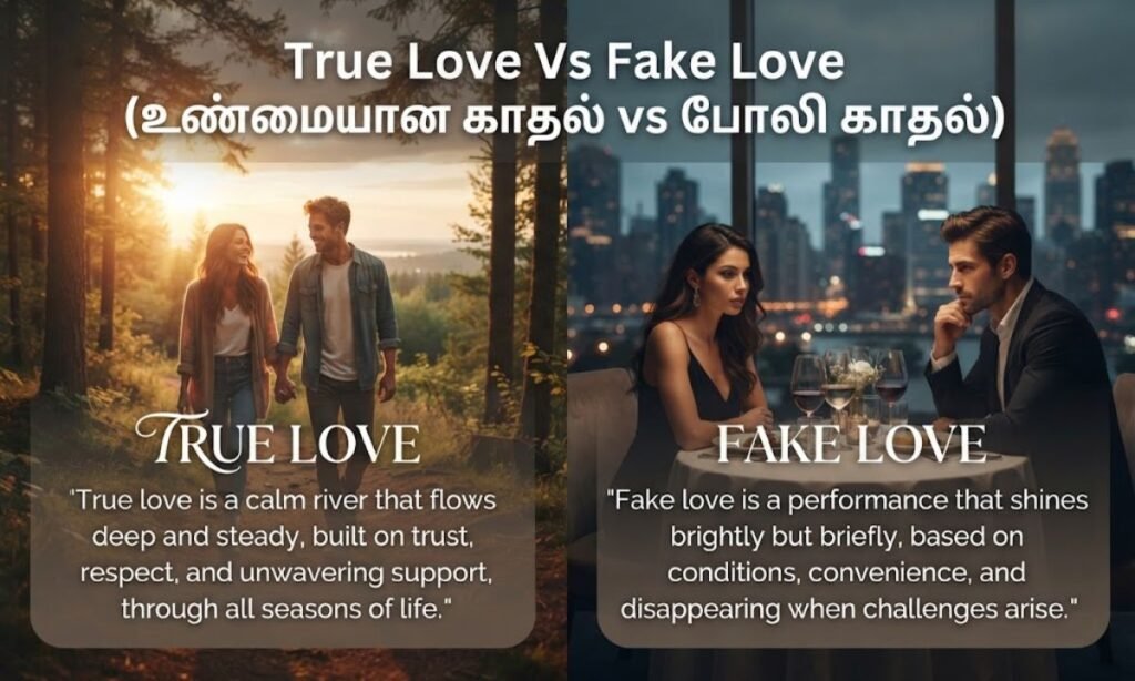 True Love Vs Fake Love (உண்மையான காதல் vs போலி காதல்)