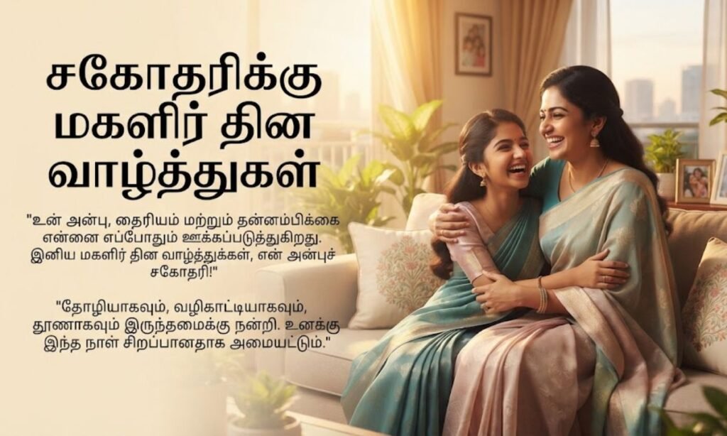 சகோதரிக்கு மகளிர் தின வாழ்த்துகள்