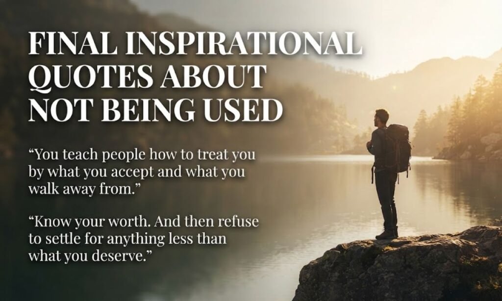 Final Inspirational Quotes About Not Being Used