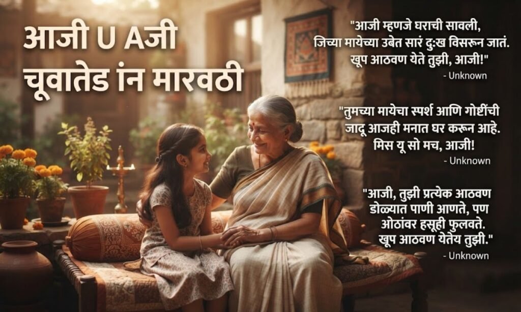 Miss U Aaji Quotes in Marathi