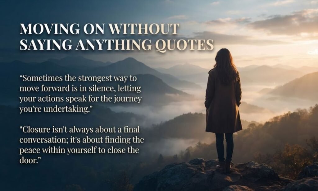 Moving On Without Saying Anything Quotes